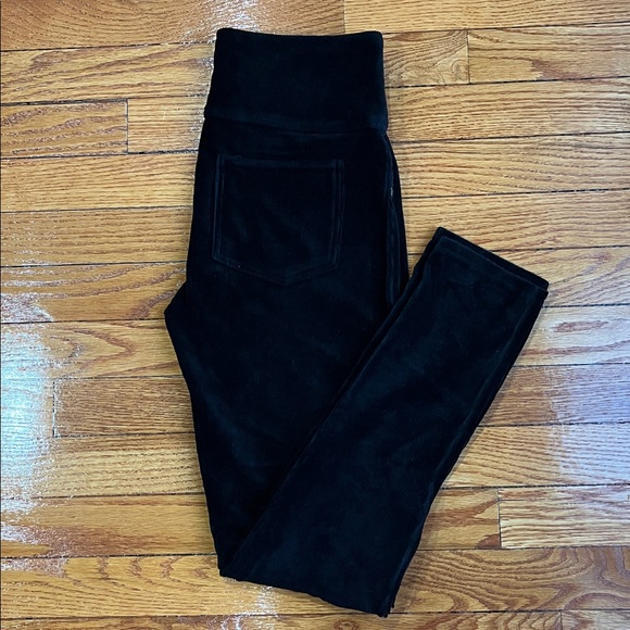 Spanx Corduroy Leggings Black Size M - Picture 2 of 6